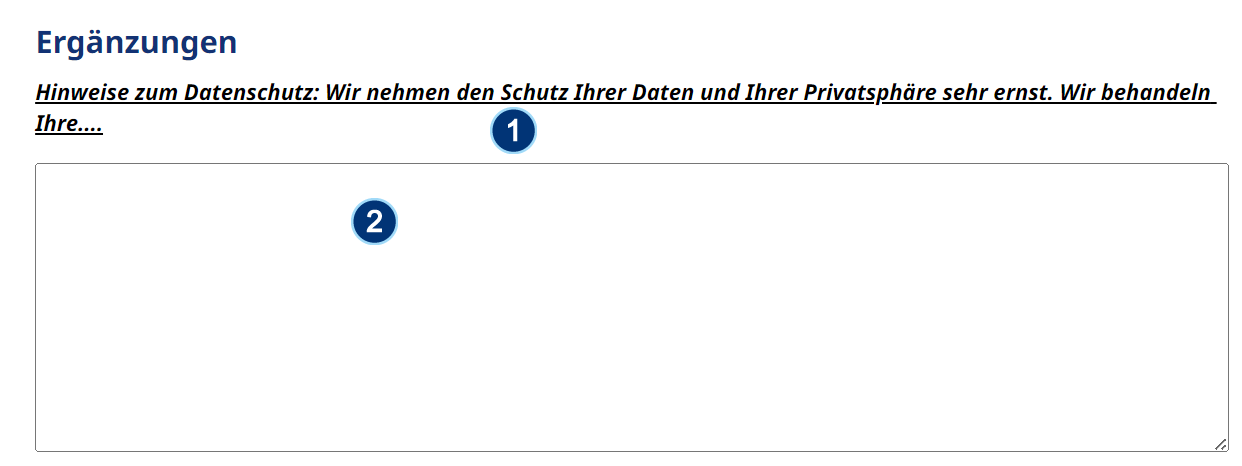 Ergänzungstexte im Aufklärungsbogen